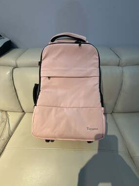 Taygeer Rolling Laptop Backpack Travel Bag Pink